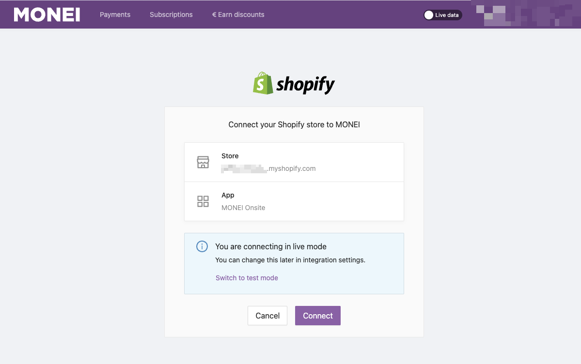 Connect MONEI Onsite