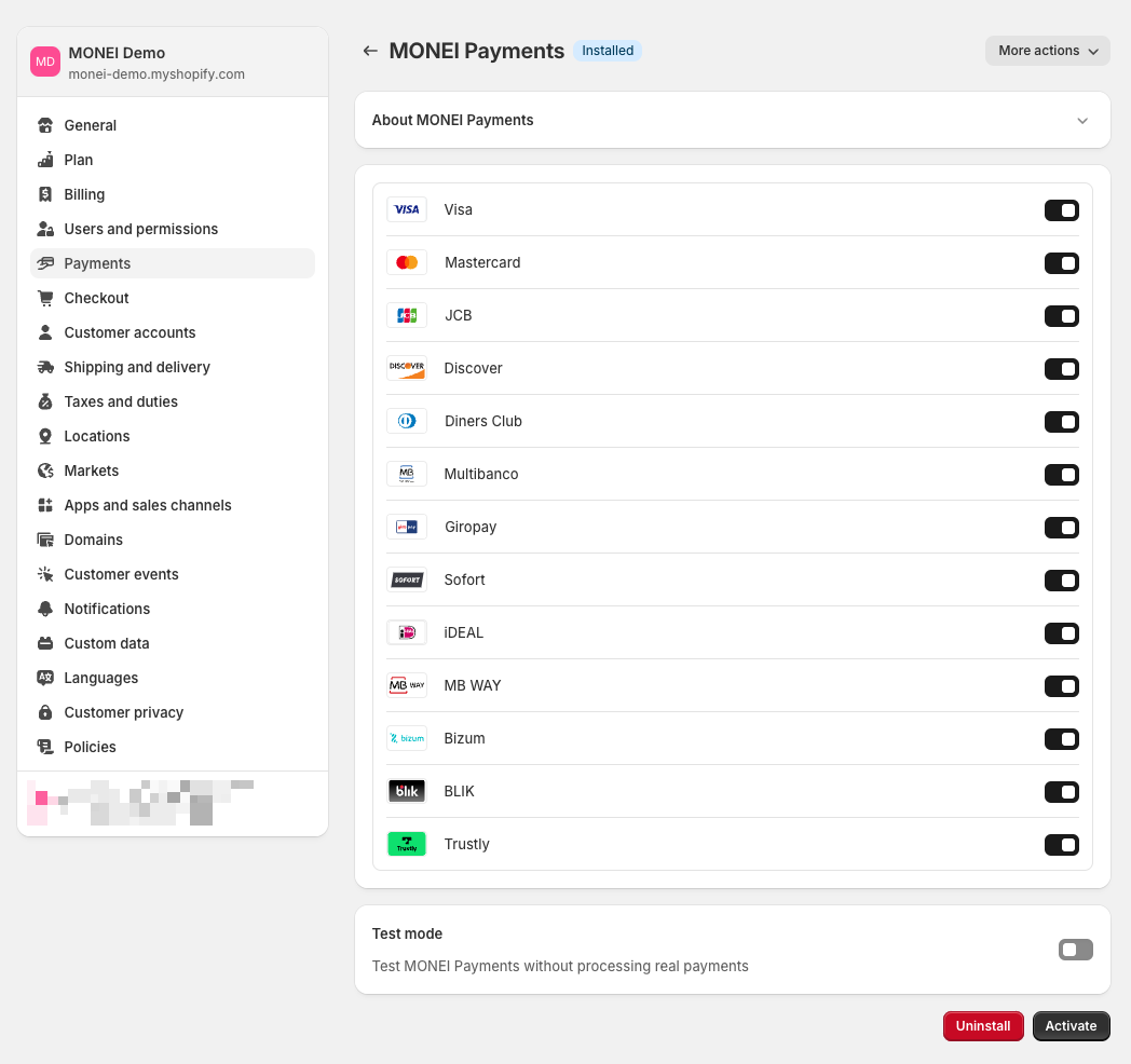 Activar MONEI Payments