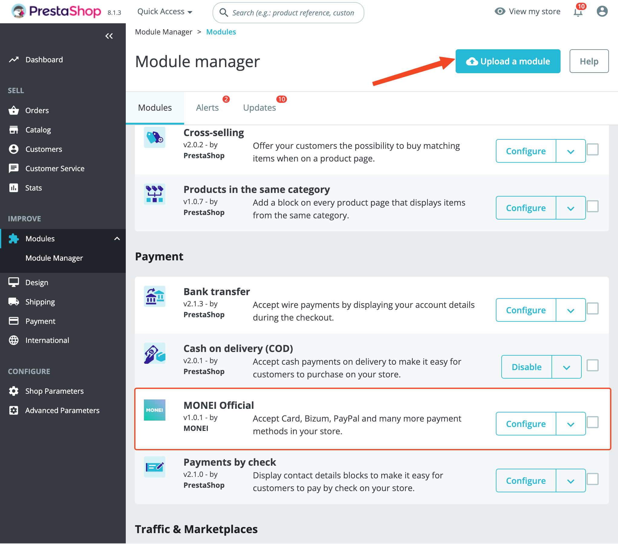 Configurar MONEI PrestaShop