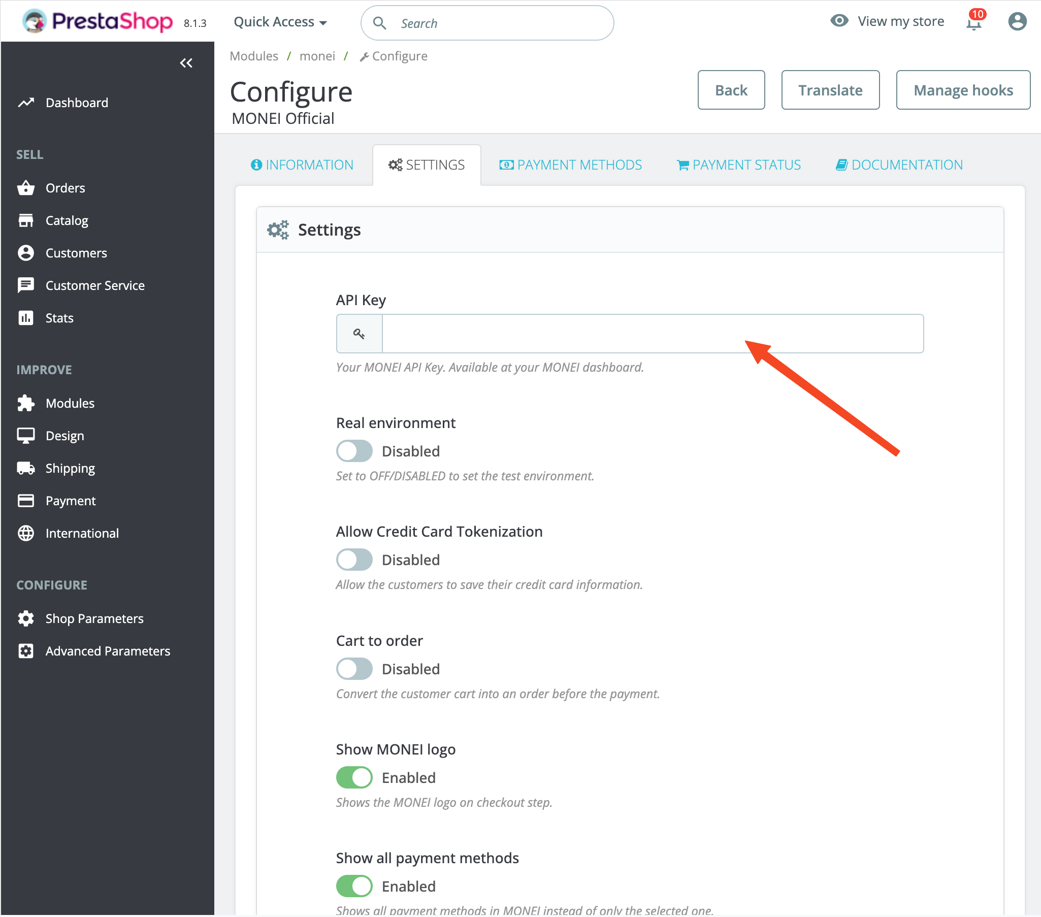 Configurar pagos con tarjeta