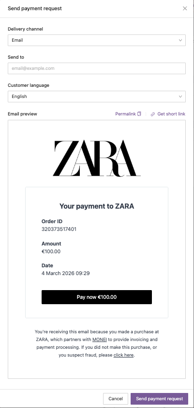 Send Payment Request