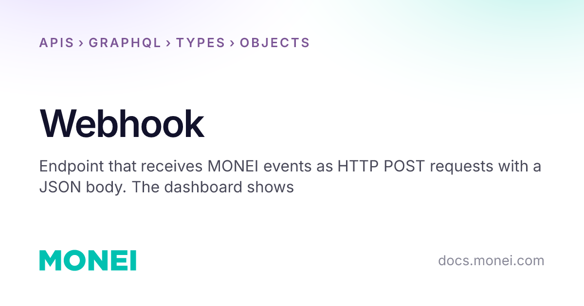 Webhook | MONEI Documentation
